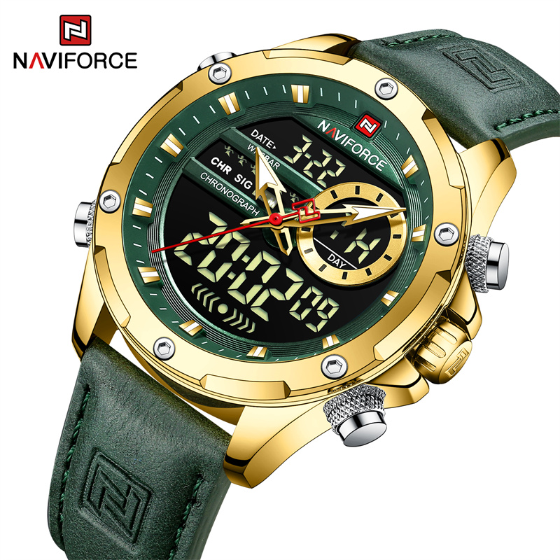 Luxury Watch Holder For Men - Naviforce นาฬิกาข้อมือบุรุษนาฬิกา2022ยอดนิยมแบรนด์หนังหรูควอตซ์ดูกีฬากันน้ำชายนาฬิกา Relogio Masculino