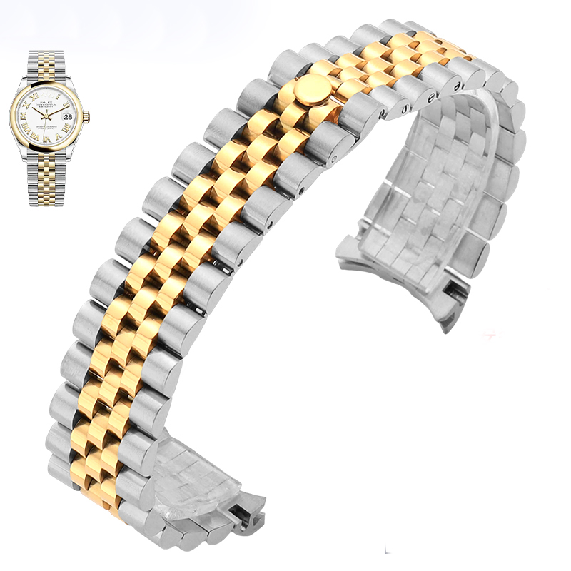 Rolex Watch Datejust - 904 สายนาฬิกาสำหรับโรเล็กซ์ ดีเทจัสท์ เดย์-เดท โอสเตอร์เพอร์ทูเอล ดีทีสายนาฬิกาสแตนเลสผู้ชายและผู้หญิงสร้อยข้อมือ