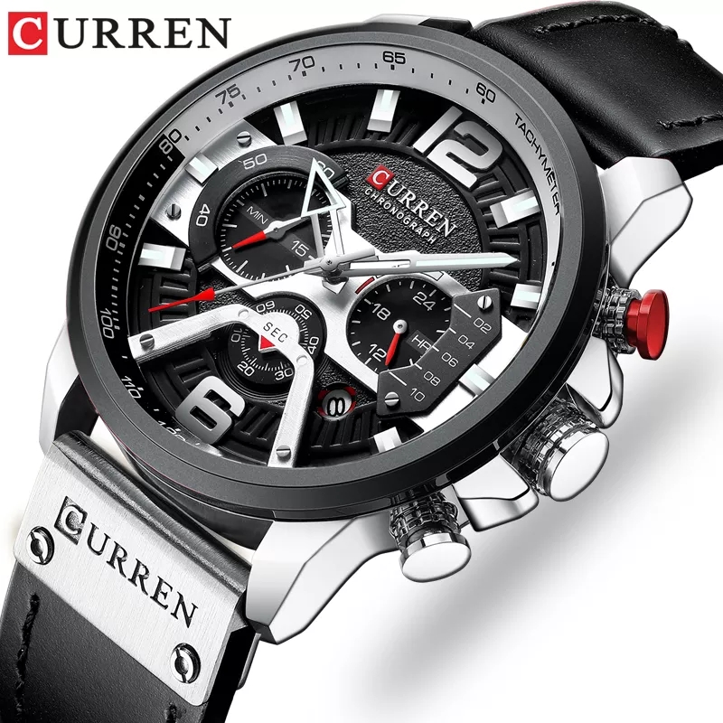 Luxury Watch Apple - CURREN ยี่ห้อใหม่แฟชั่นวันที่ควอตซ์ผู้ชายนาฬิกาแบรนด์หรูผู้ชายนาฬิกา Chronograph กีฬานาฬิกาผู้ชาย relogio ...