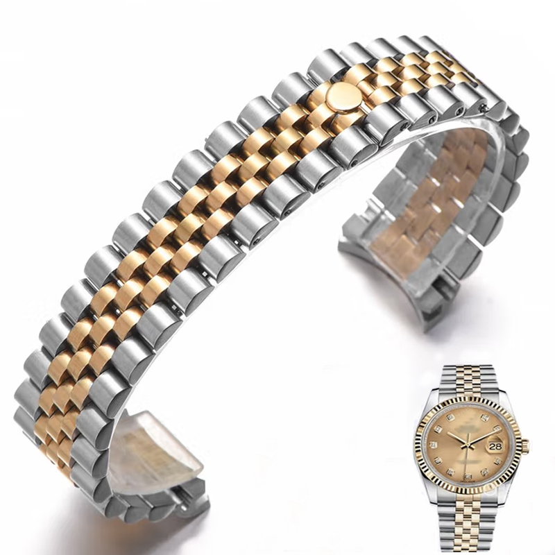 Rolex Watch Datejust - สายนาฬิกาสำหรับโรเล็กซ์ ดีเทจัสท์ เดย์-เดท โอสเตอร์เพอร์ทูเอล เดทสแตนเลสสตีลนาฬิกาอุปกรณ์เสริมสาย 17