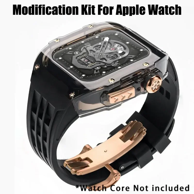 Luxury Watch Apple - ชุดดัดแปลงธารน้ำแข็งสุดหรูสำหรับ iWatch Series 8 7 6