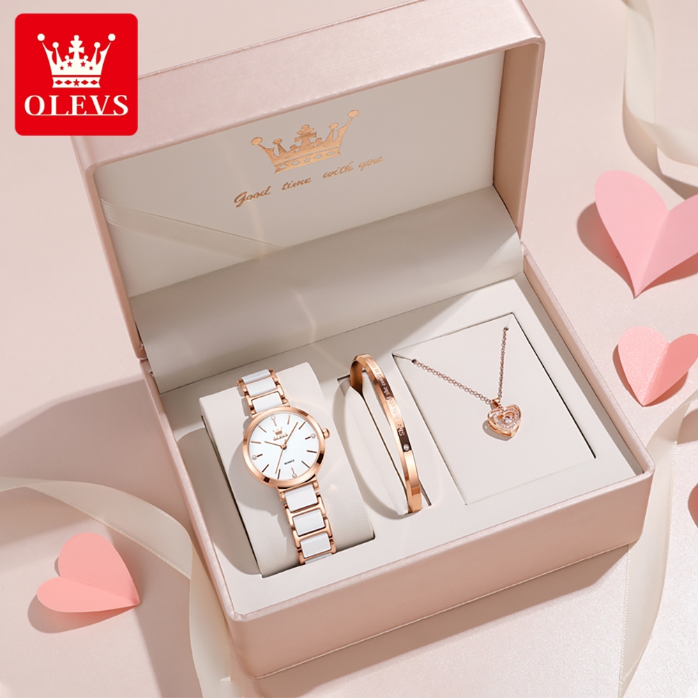 Luxury Watch With Bracelet - นาฬิกาข้อมือผู้หญิง OLEVS รุ่น 5877 หรูหรา สง่างาม