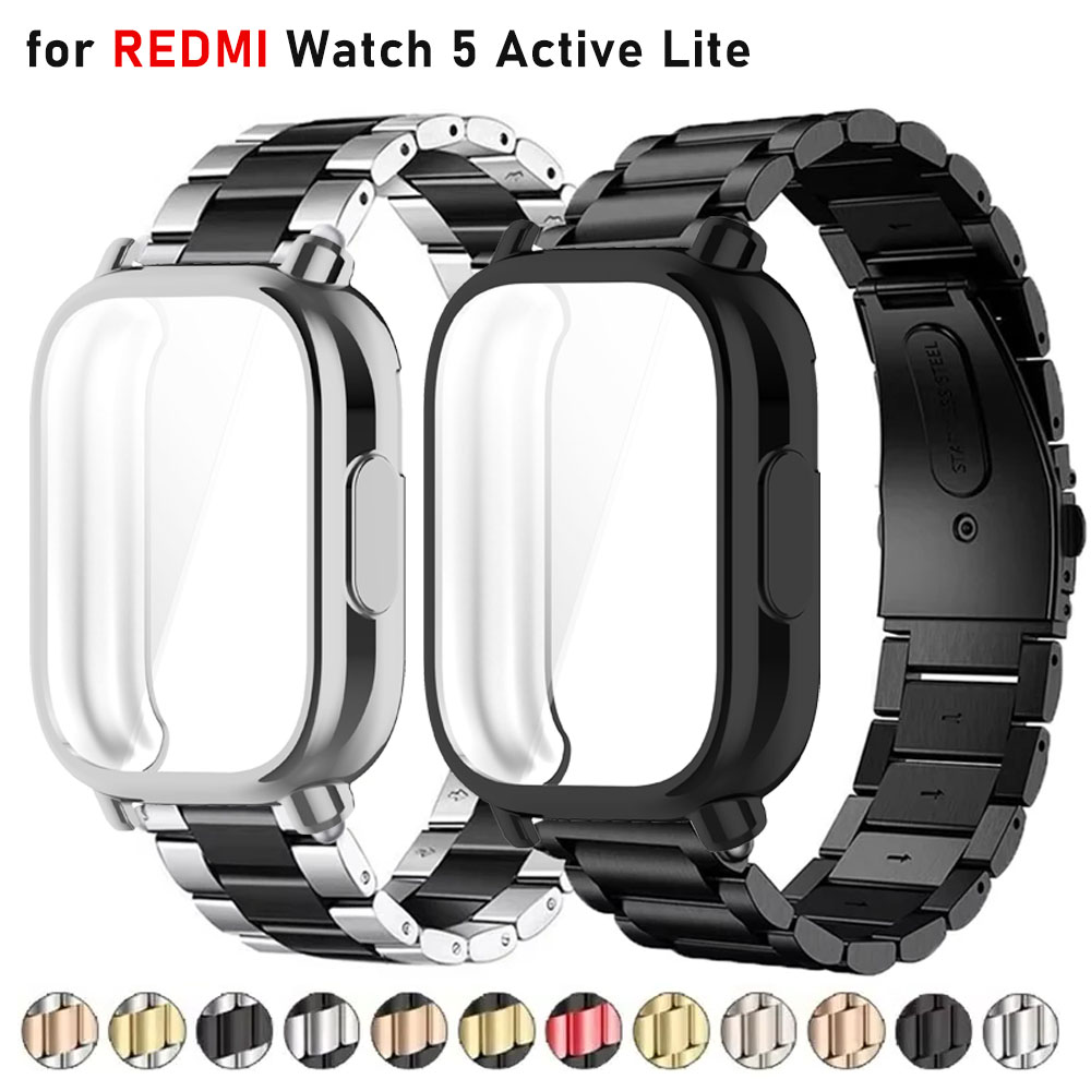 Xiaomi Luxury Watch - + สายโลหะหรูหราสําหรับ Redmi Watch 5 Active