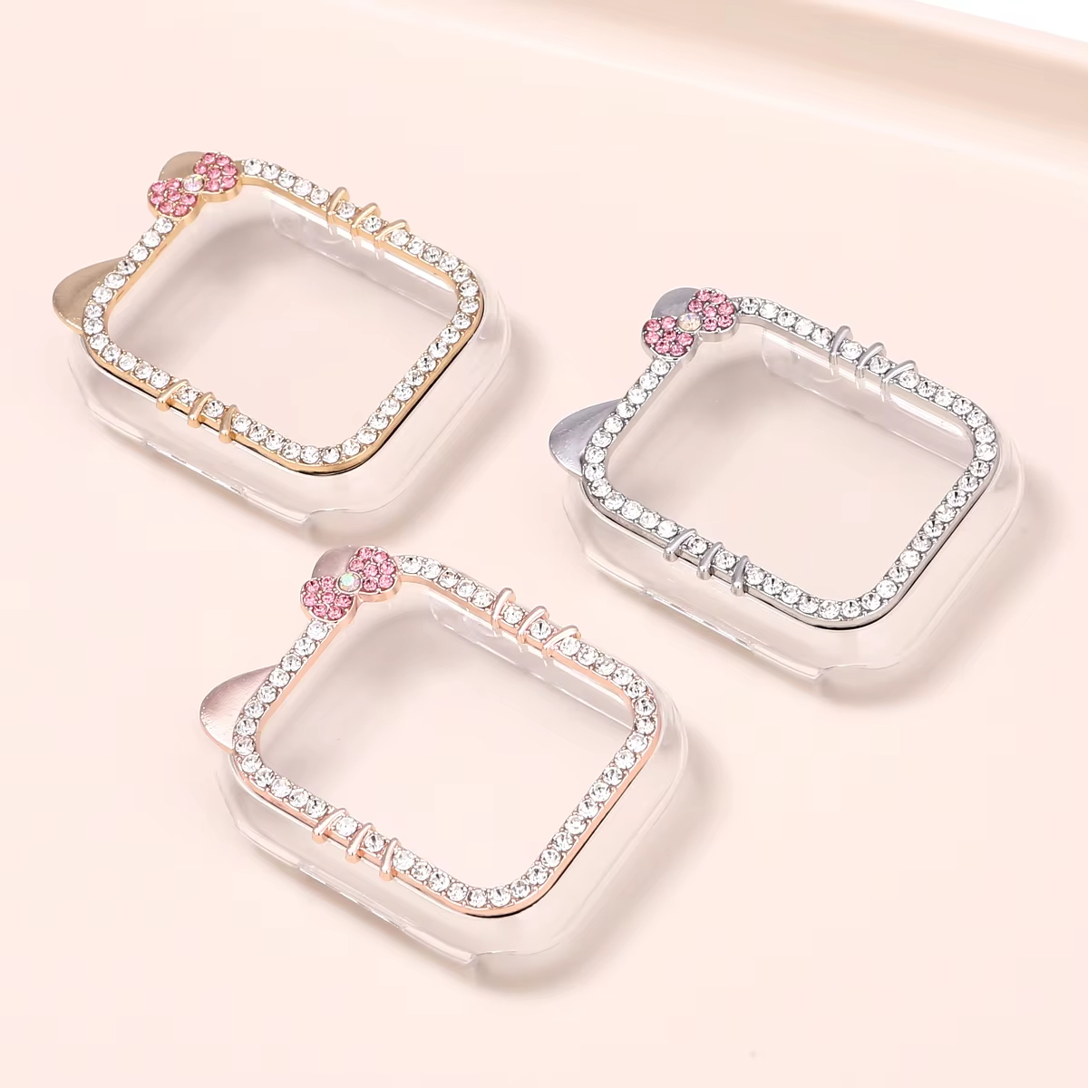 Luxury Watch Apple - หรูหราน่ารักแมวแมวเพชรนาฬิกาสําหรับ Apple Watch 9 8 7