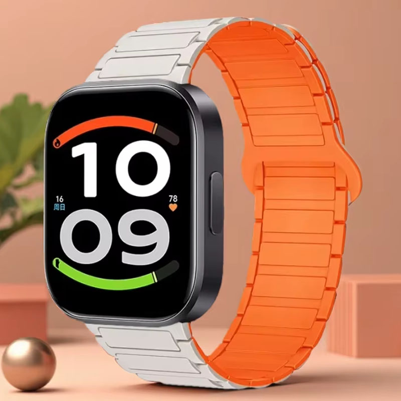 Xiaomi Luxury Watch - สายซิลิโคนแม่เหล็กสำหรับกีฬา สำหรับนาฬิกา Redmi Watch 6 Active/6