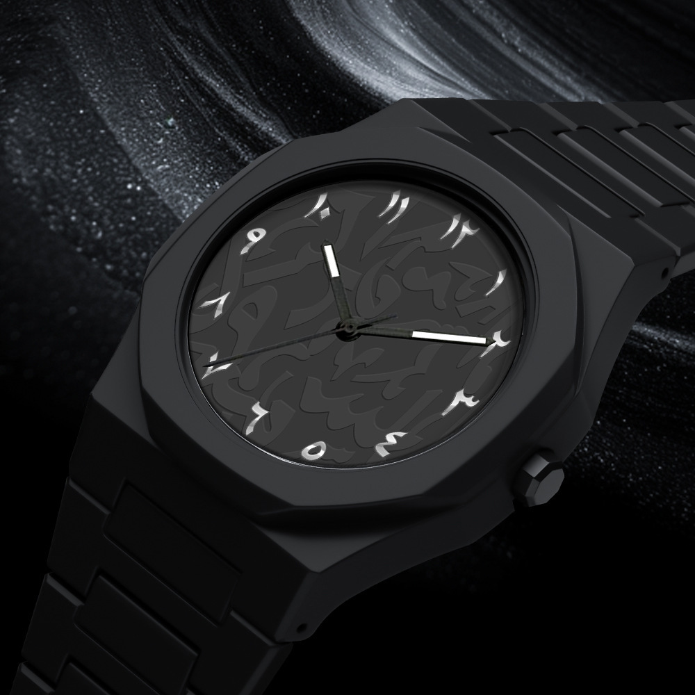 Luxury Watch With Arabic Numerals - นาฬิกากีฬายอดนิยมในตะวันออกกลางสำหรับผู้ชายและผู้หญิง นาฬิกาควอตซ์โดพามีน แฟชั่นเฉพาะกลุ่ม กันน้ำ ทำจากสแตนเลส