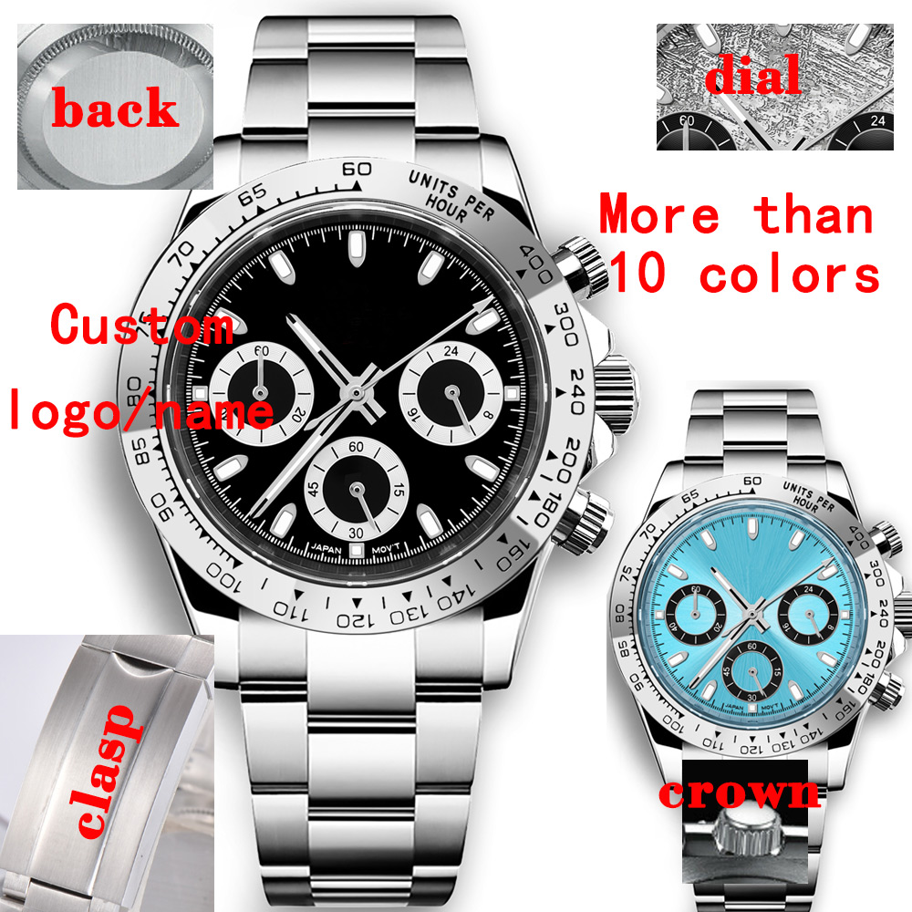 Luxury Watch With Bracelet - นาฬิกาควอตซ์ผู้ชายขนาด 39 มม. รุ่นสั่งทำพิเศษ หรูหรา โครโนกราฟ