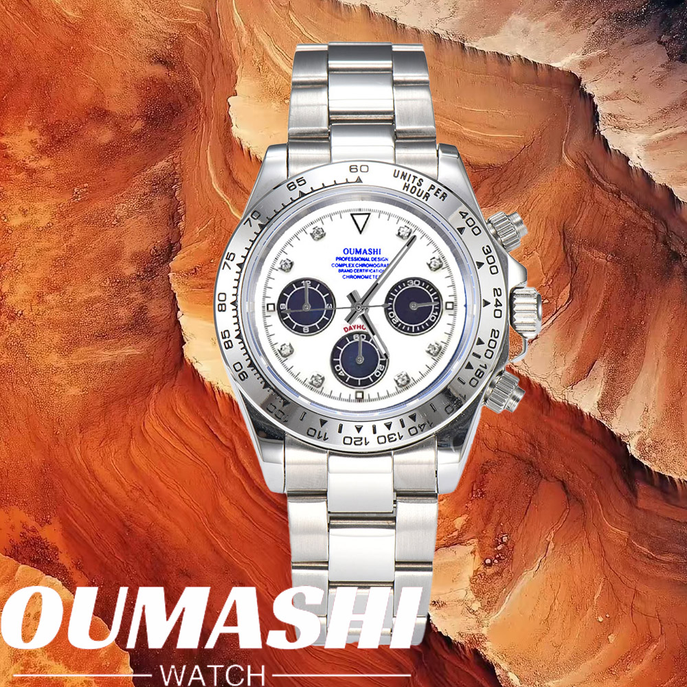 Luxury Watch With Bracelet - นาฬิกาหรู VK63 กระจกแซฟไฟร์ ตัวเรือนสแตนเลสสตีล 316L กันน้ำ
