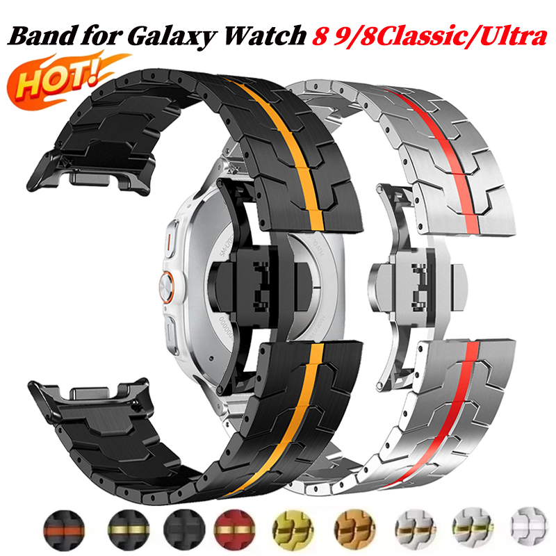 Luxury Watch Galaxy - สายโลหะสแตนเลสสำหรับ Samsung Galaxy Watch 8 9